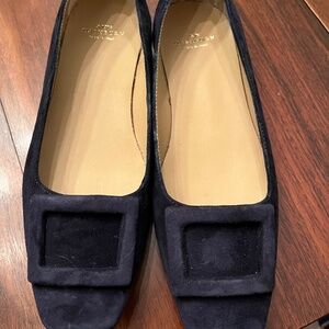 Ann mashburn blue suede flats